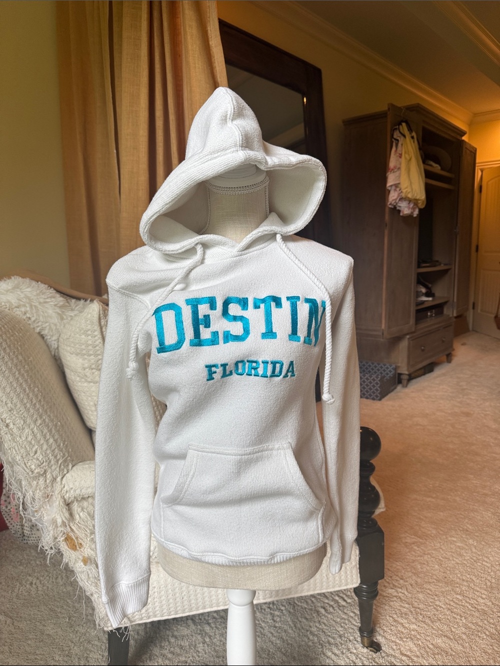 White Destin Florida Hooded Sweatshirt